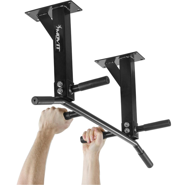 Bara de tractiuni profesionala, MOVIT®, montare pe tavan, neagra - Gorilla Sports Ro