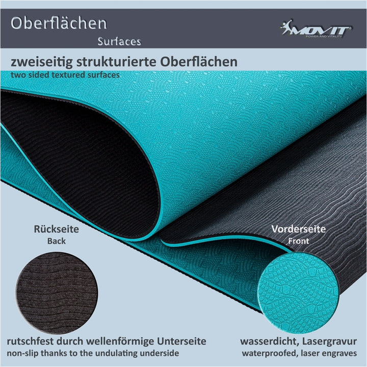 Covoras de gimnastica, MOVIT®, 190 x 100 x 0,6cm, roz - Gorilla Sports Ro