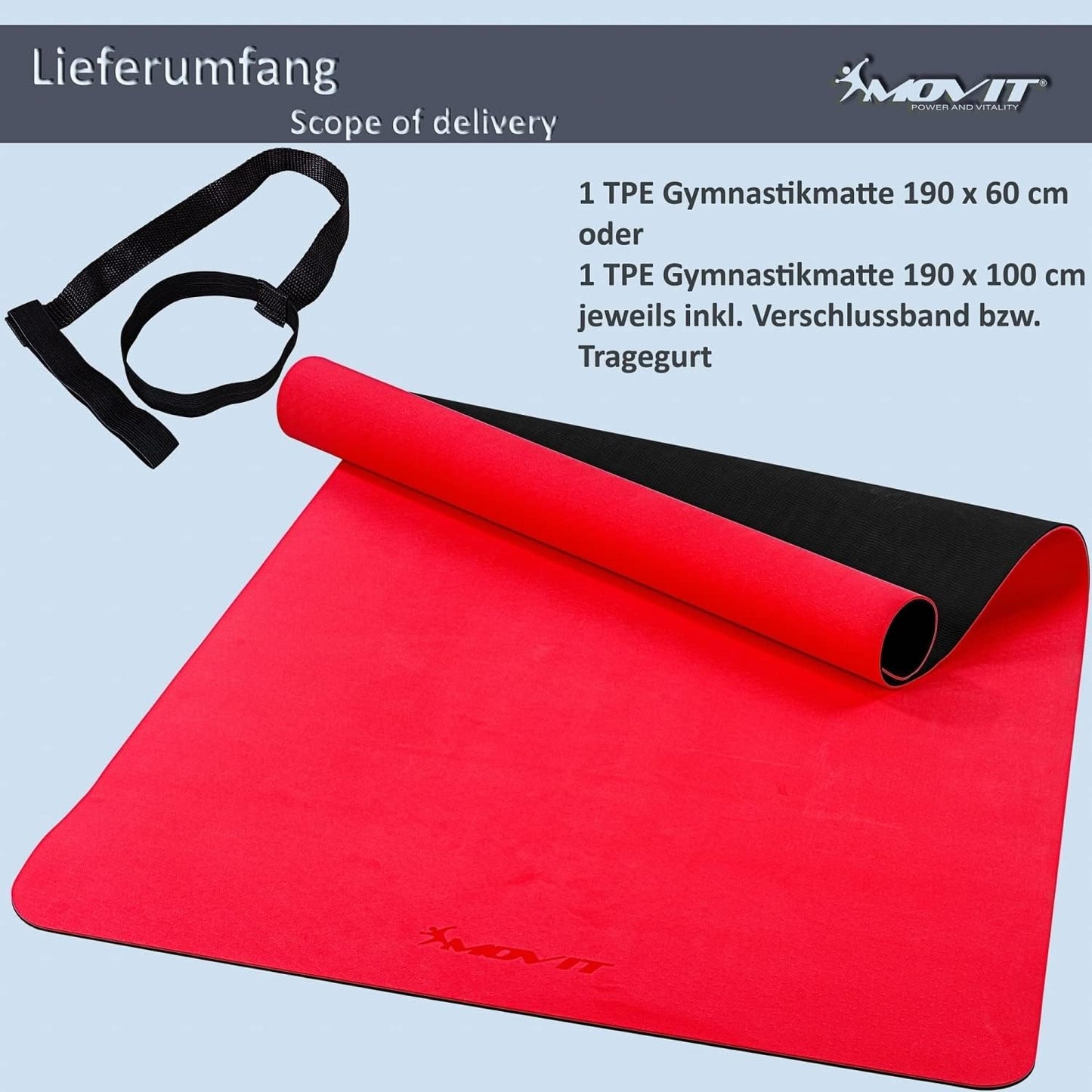 Saltea de gimnastică 190 x 100 cm în diverse culori