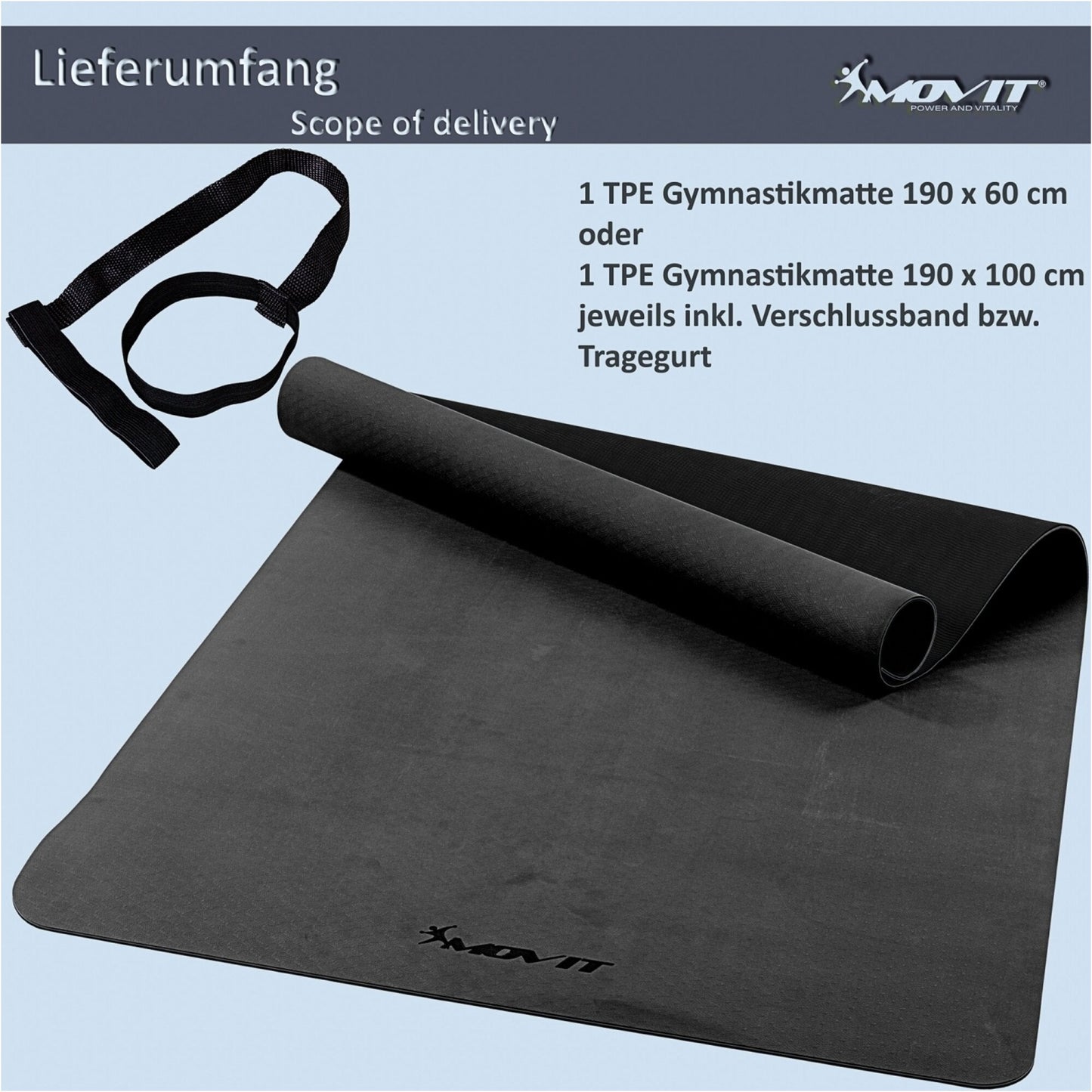 Saltea de gimnastică 190 x 100 cm în diverse culori