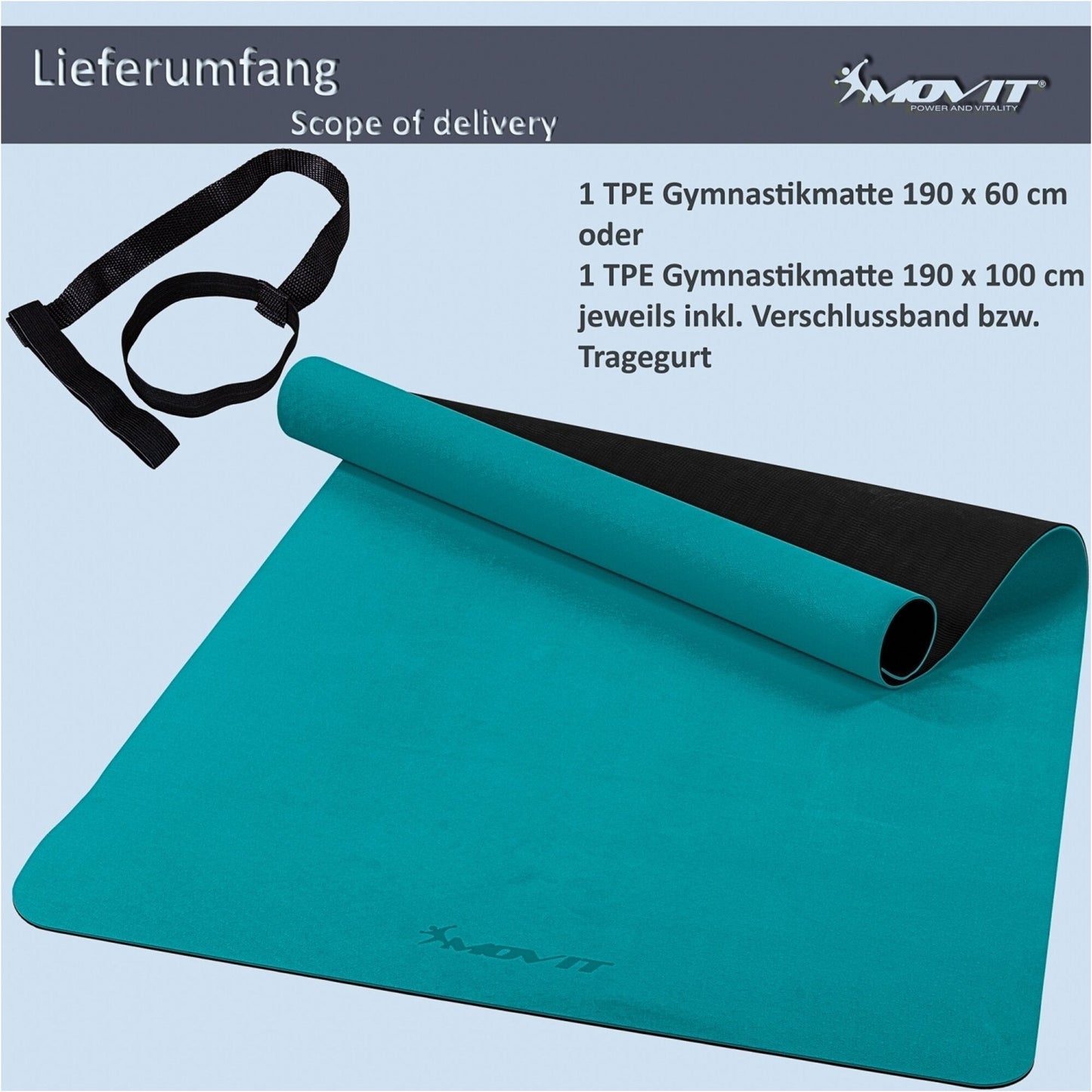 Saltea de gimnastică 190 x 100 cm în diverse culori