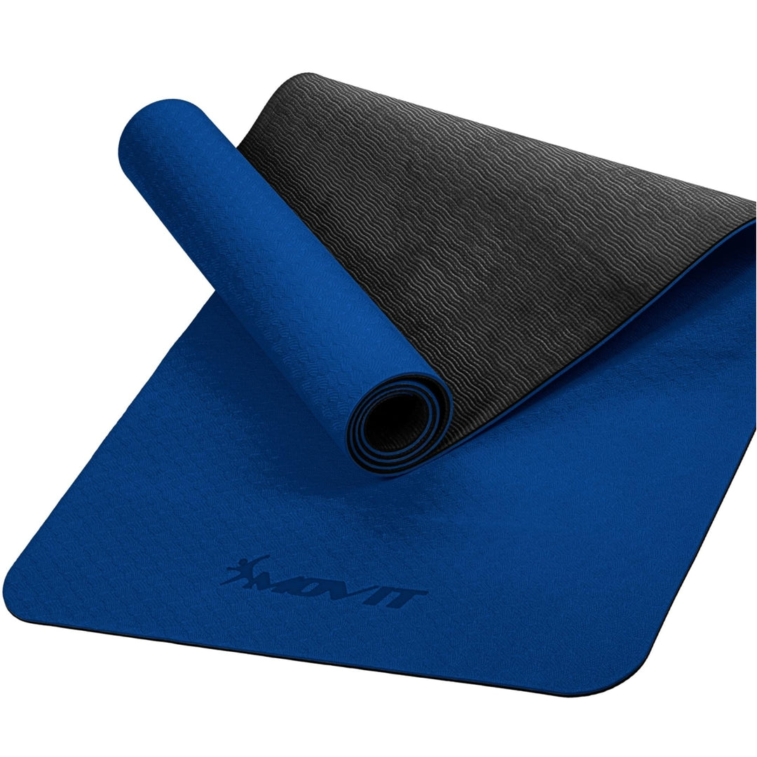 Covoras de gimnastica, MOVIT®, 190 x 100 x 0,6cm, albastru inchis - Gorilla Sports Ro