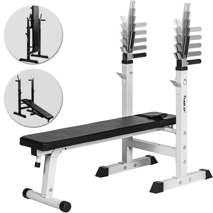 Banca de piept, reglabila, MOVIT®, alb - Gorilla Sports Ro