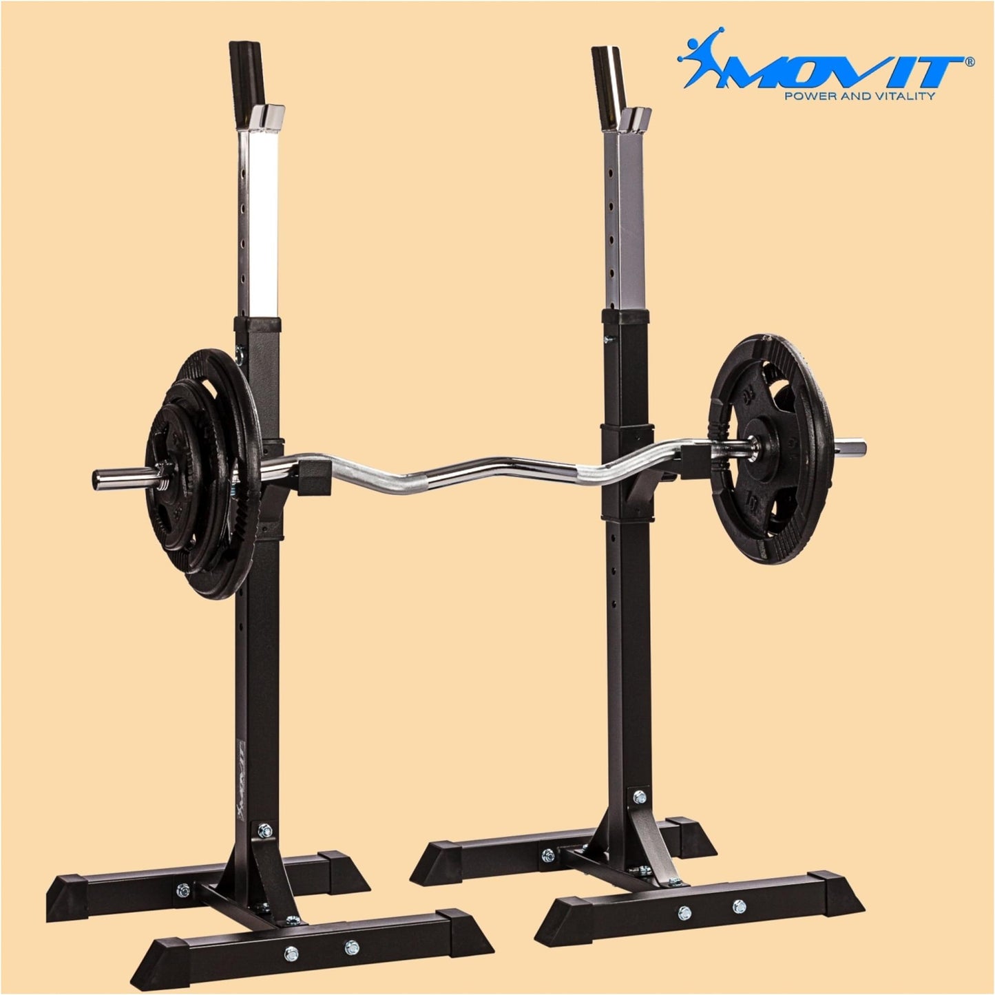 Rack pentru gantere, alb/negru MOVIT