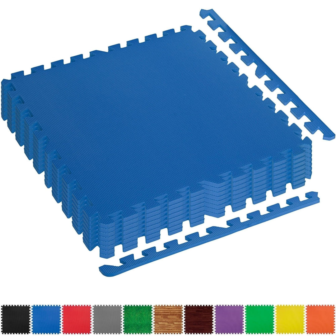 Set de 8 covorase de protectie, MOVIT®, 3m², albastru - Gorilla Sports Ro
