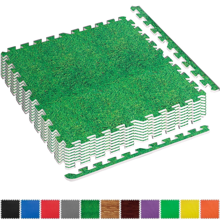 Set de 8 covorase de protectie, MOVIT®, 3m², verde iarba - Gorilla Sports Ro
