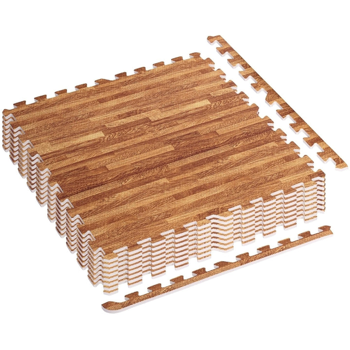 Set de 8 covorase de protectie, MOVIT®, 3m², lemn deschis - Gorilla Sports Ro