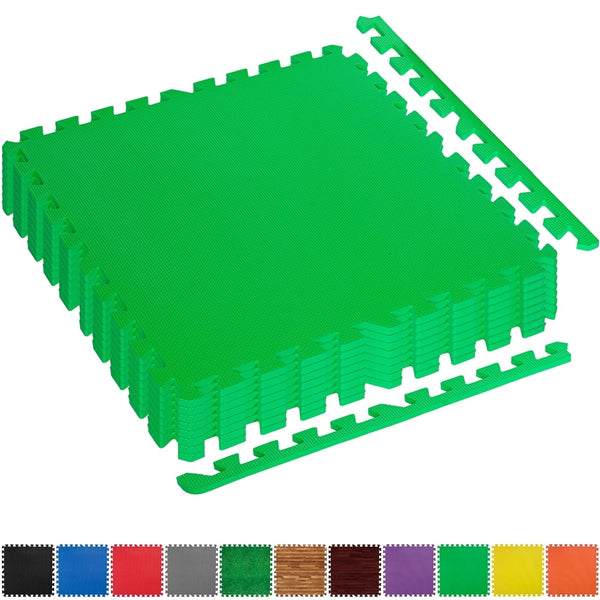 Set de 8 covorase de protectie, MOVIT®, 3m², verde - Gorilla Sports Ro