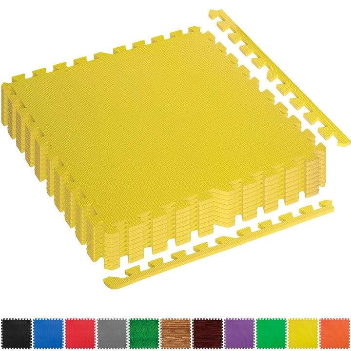 Set de 8 covorase de protectie, MOVIT®, 3m², galben - Gorilla Sports Ro