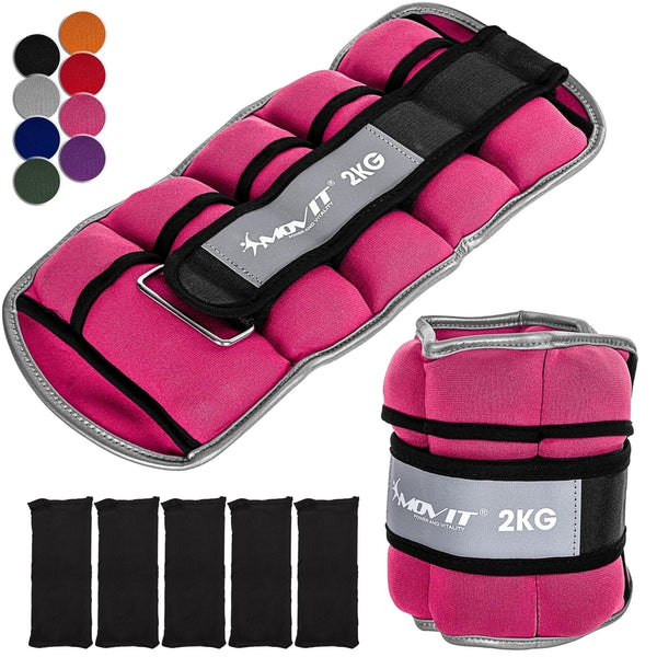 Greutati din neopren, MOVIT® 2 x 2 kg, roz - Gorilla Sports Ro