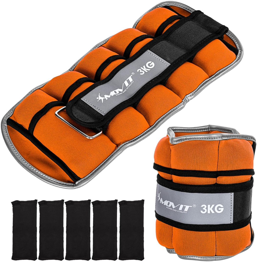 Greutati din neopren pentru incheietura mana/glezna MOVIT® 2 x 3 kg, portocaliu - Gorilla Sports Ro