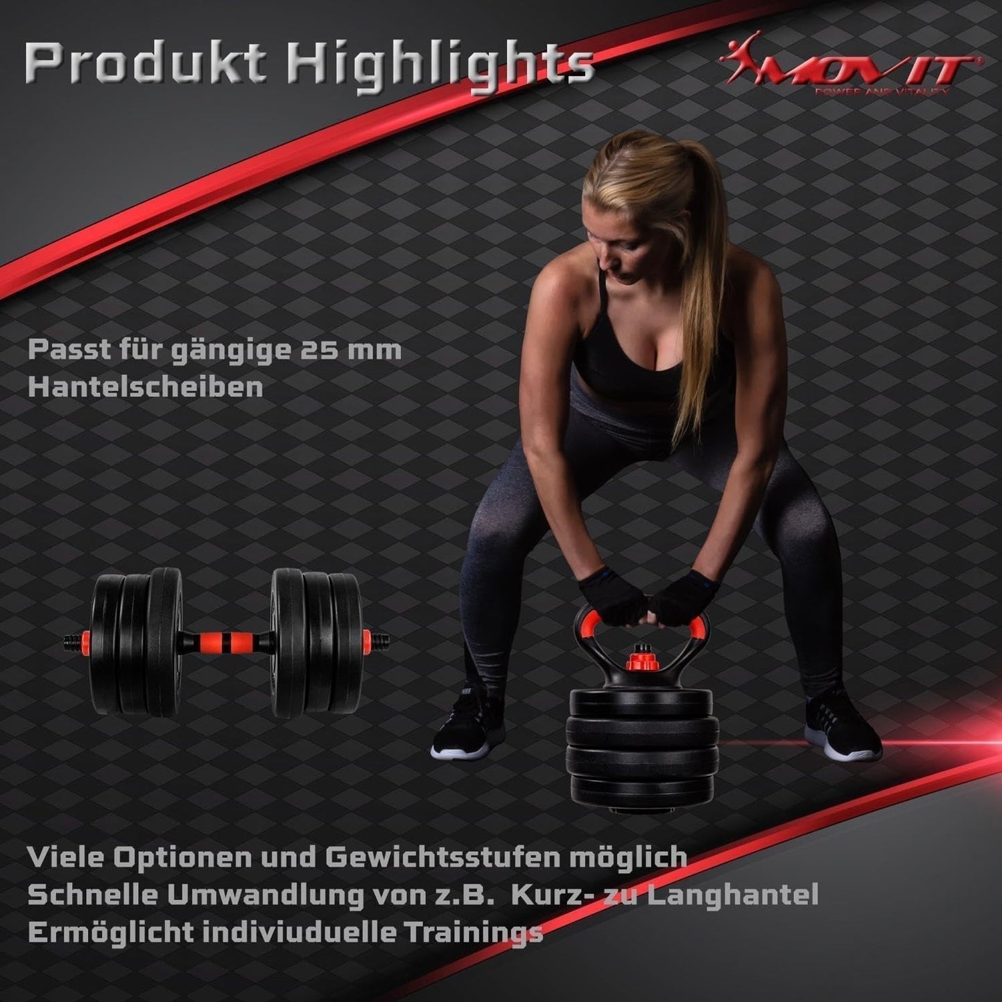 Set de haltere 6 în 1 20 - 30 kg