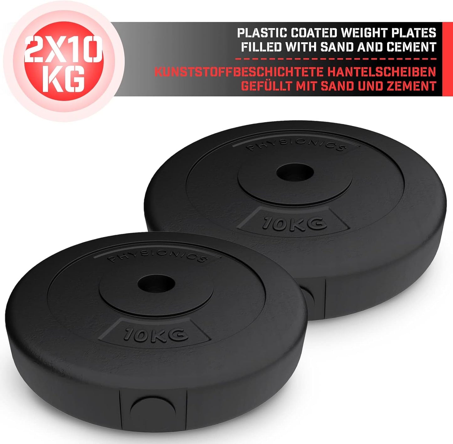 Set de discuri pentru haltere din plastic 5 - 30 kg 30 mm