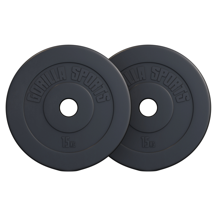 Set de 2 discuri olimpice umplute cu ciment, 30 kg - 2 x 15 kg, 50/51mm