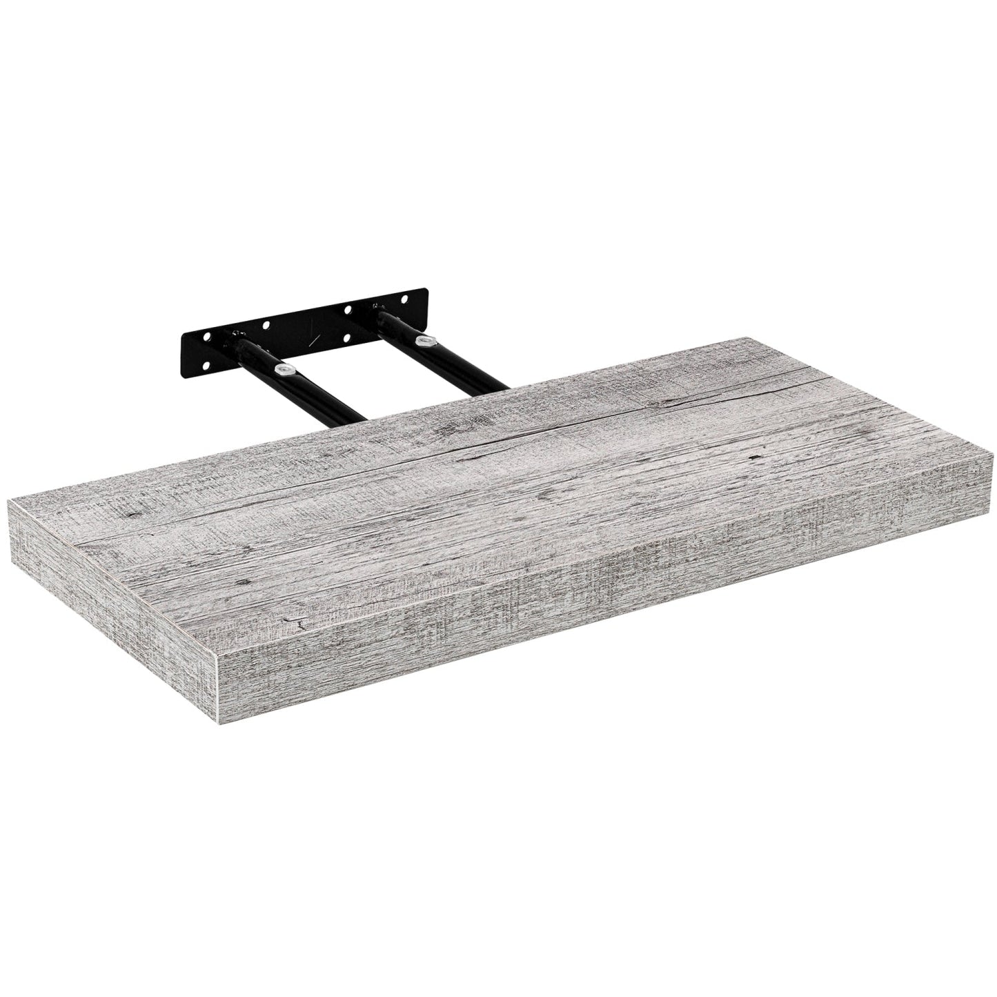 Raft de perete, 50 cm, lemn rustic alb