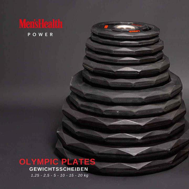 Discuri olimpice, 50/51 mm, 1,25 - 2,5 KG, negru, Lukadora