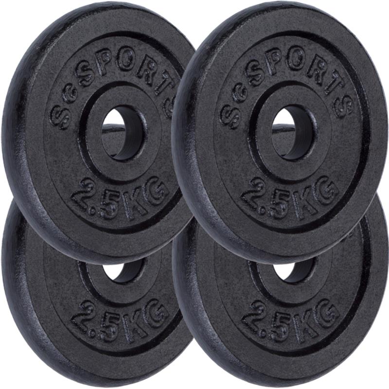 Set discuri, fier, 30/31 mm ScSPORTS 2,5 - 20 KG