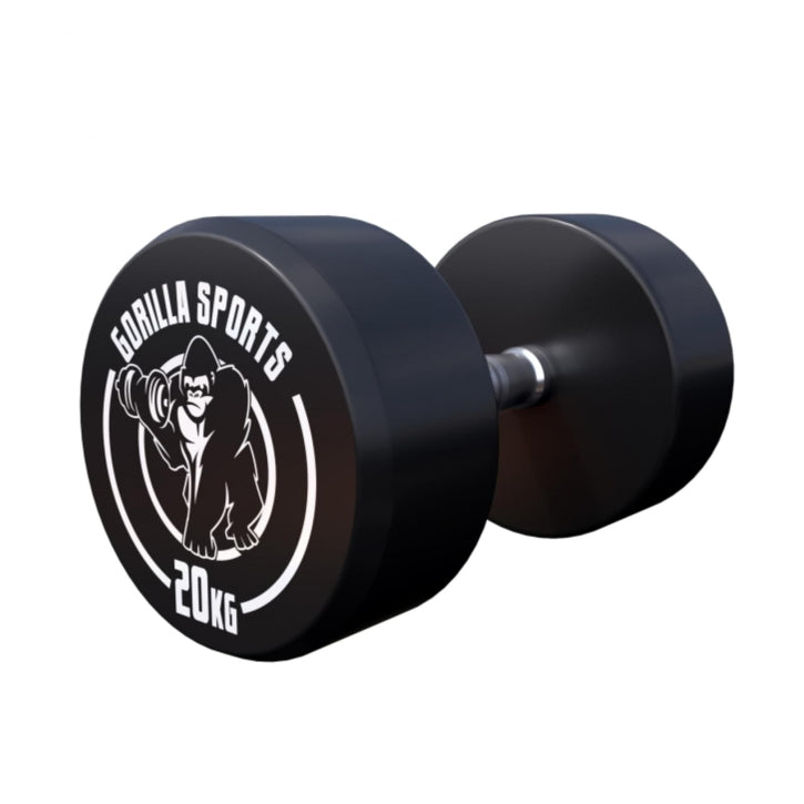 Set complet, gantere fixe, 230 kg + suport negru