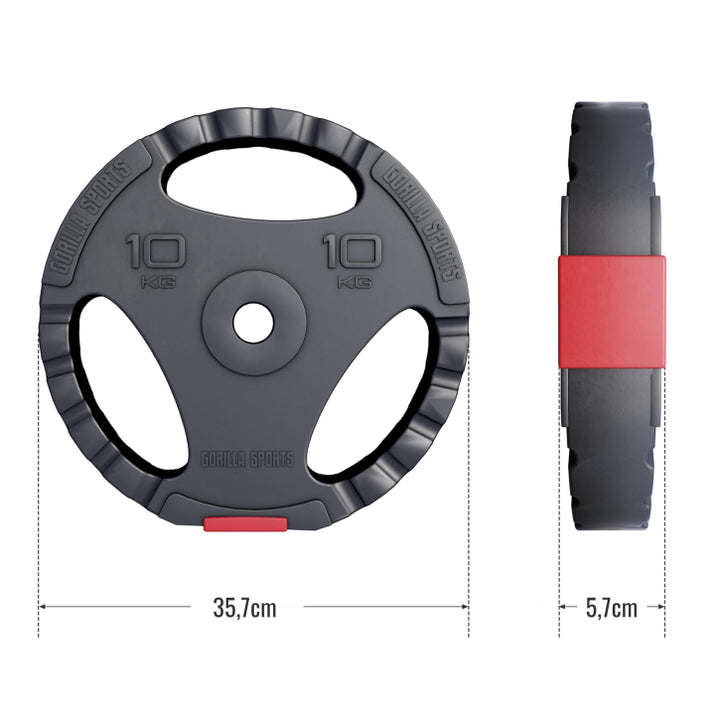 Set discuri cu grip umplute cu ciment 30 Kg 30/31mm Gorilla Sports