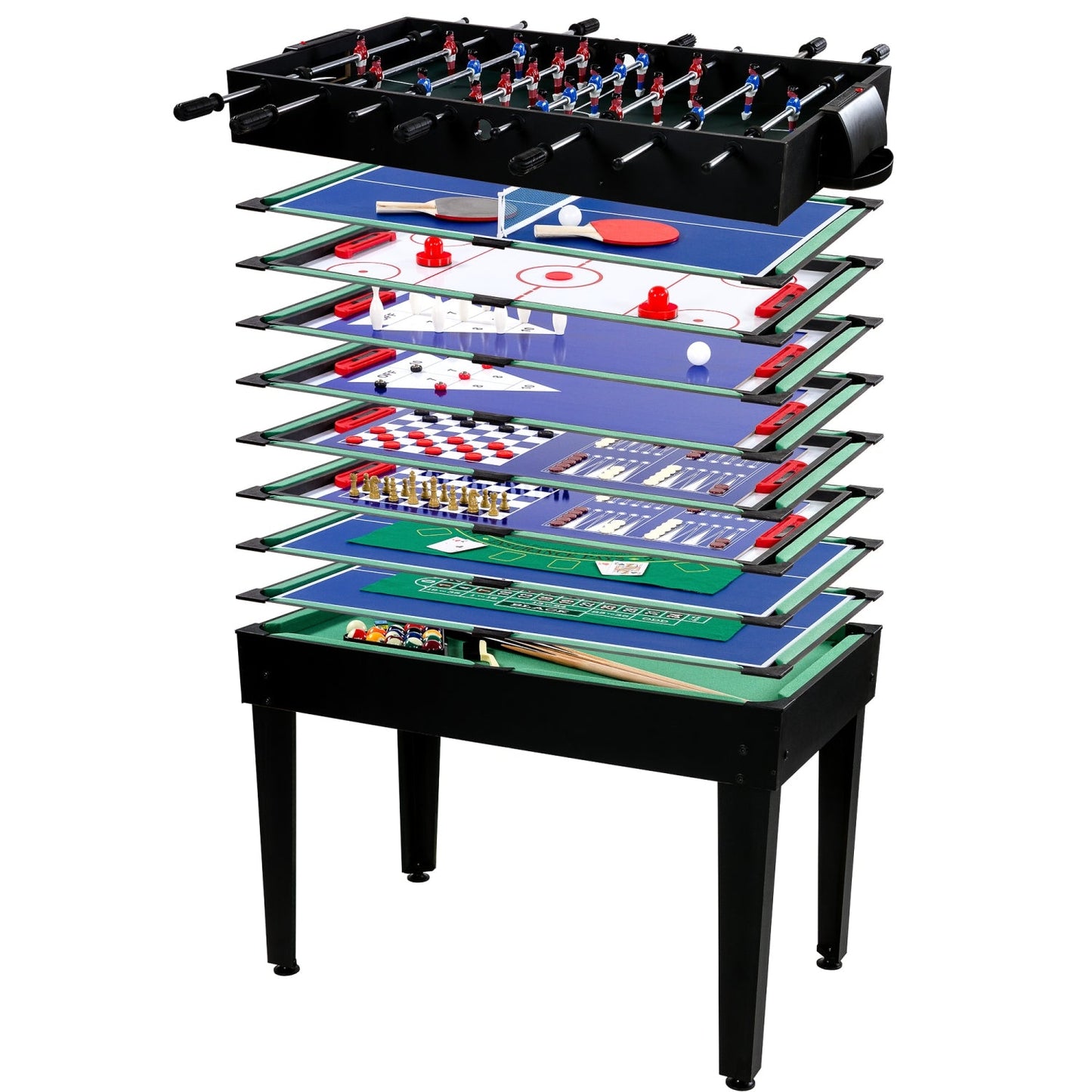 Masa de multi joc, 15 in 1,, negru