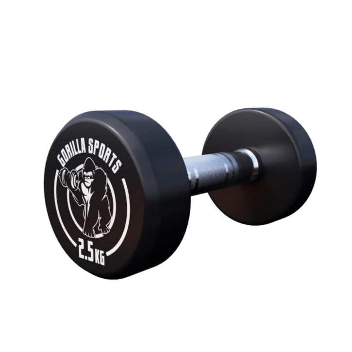 Set complet, gantere fixe, 230 kg + suport negru