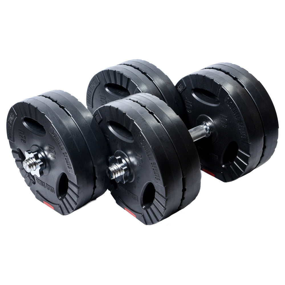 Set gantere reglabile din ciment cu grip de 10 - 45 KG Gorilla Sports