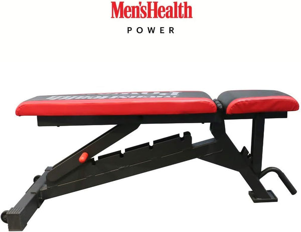 Bancă înclinată pentru antrenament – negru/roșu, Lukadora