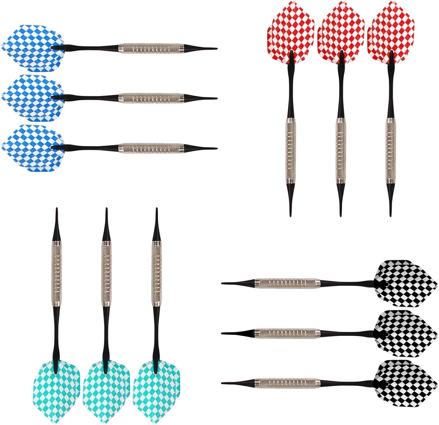 Set darts electronic LCD, pentru 1-16 jucatori, 12 sageti, 100 de varfuri de schimb