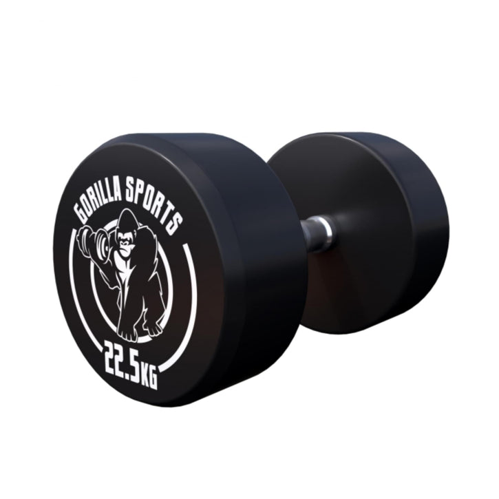 Set complet, gantere fixe, 230 kg + suport negru