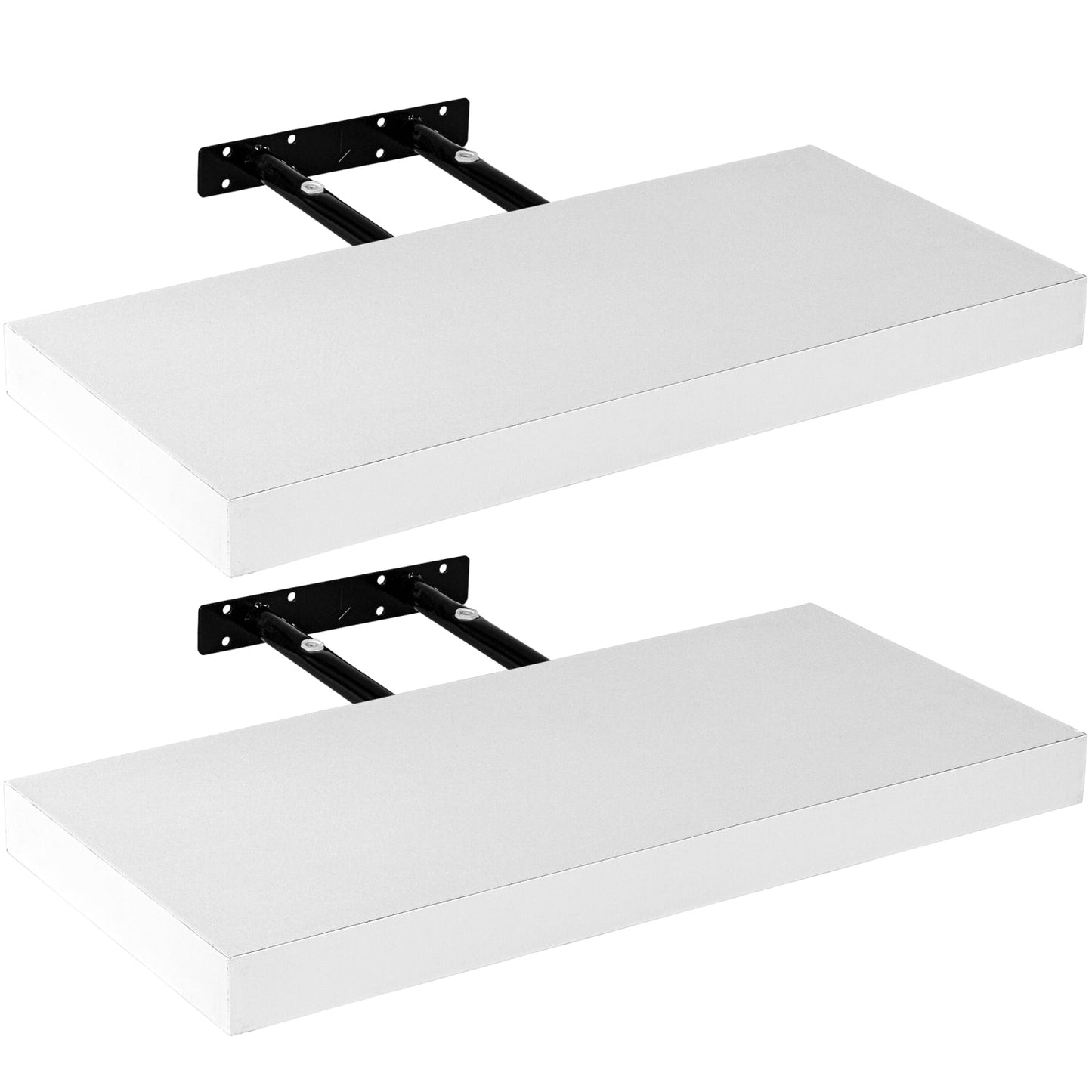 Set 2 rafturi de perete, 110 cm, alb