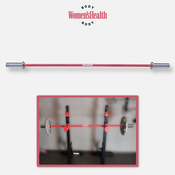 Bară olimpica, 50/51 mm, roz, 10 KG, Lukadora