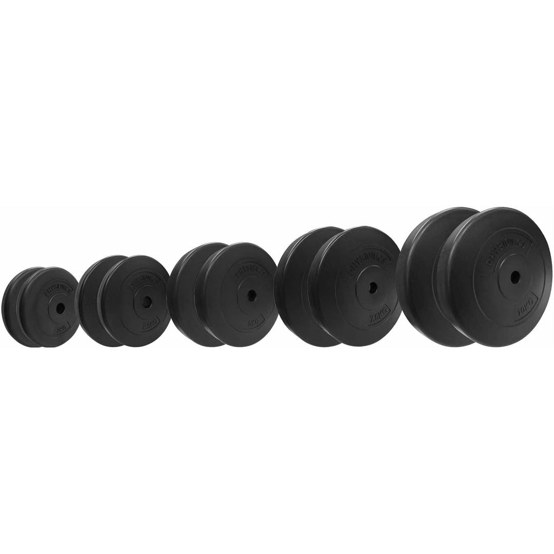 Set discuri din plastic umplute cu cimnet, 2 x 2kg, Physionics - Gorilla Sports Ro