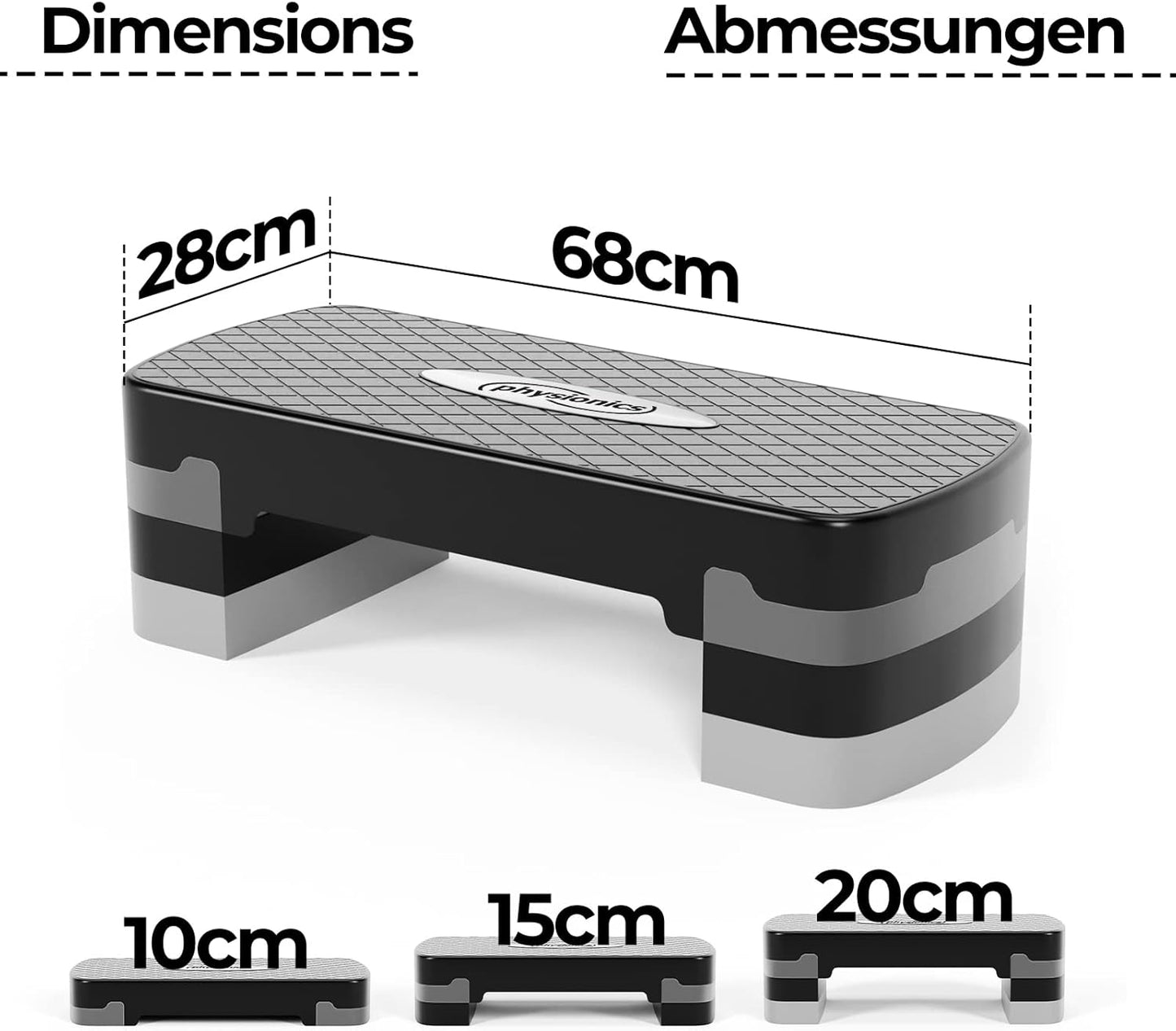 Placă de step Aerobic cu 3 trepte