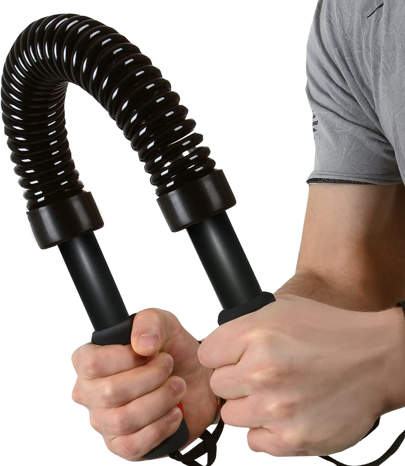 Flexor fitness Physionics®, din otel/cauciuc, negru, 68/4,1 cm, 40-50 kg