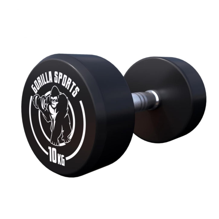 Set complet, gantere fixe, 230 kg + suport negru