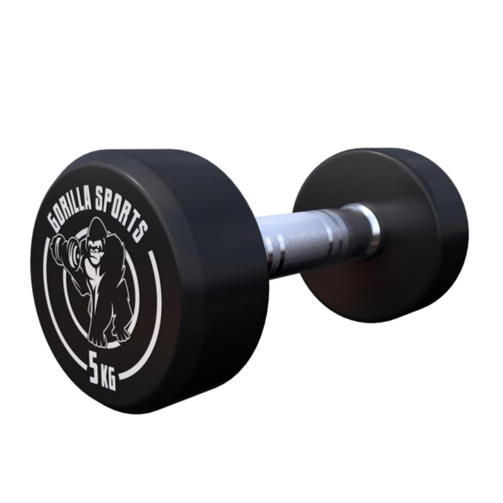Set complet, gantere fixe, 230 kg + suport negru