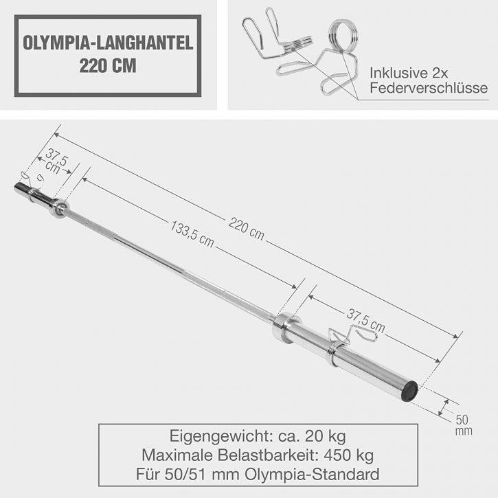 Set de haltere olimpice cu discuri de protecție 140 kg