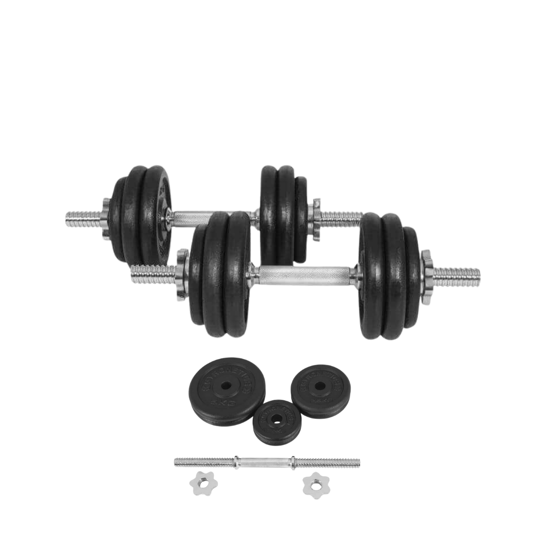 Set gantere Seria E 25 mm fontă 20-30 kg, Gyronetics