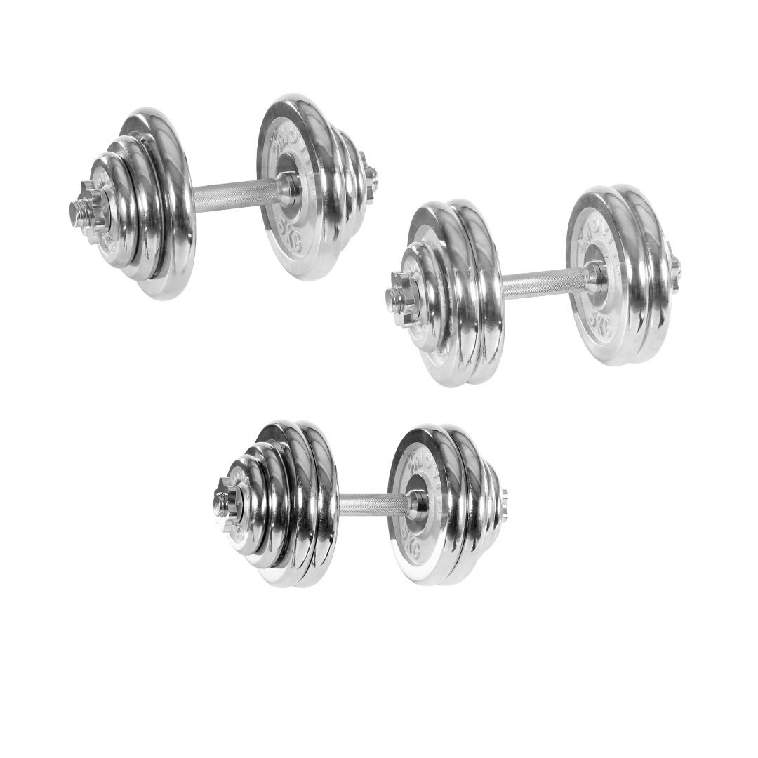 Gantera, greutate 20-30 Kg, otel cromat MOVIT