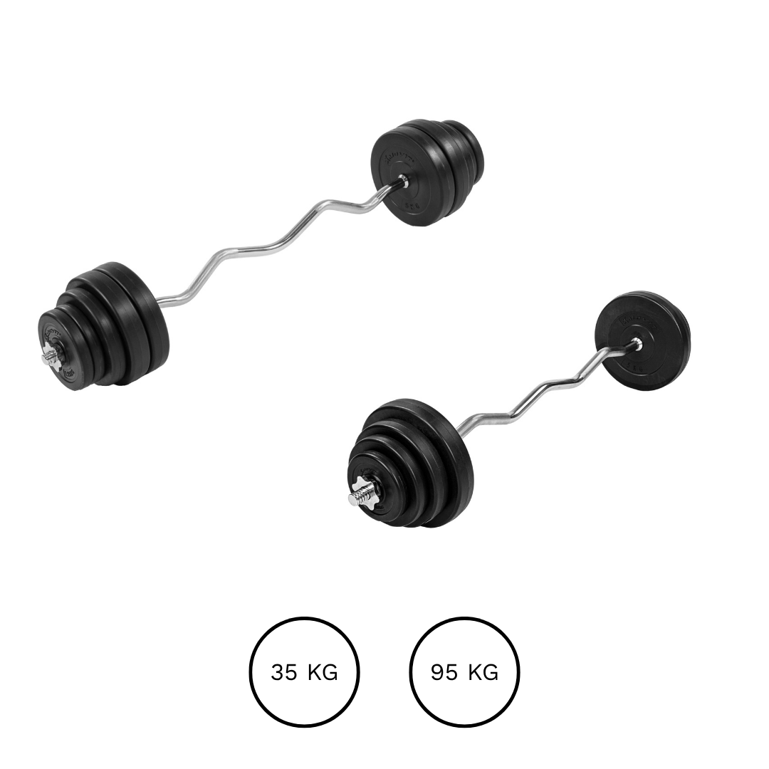 Set haltera, cu bara SZ de 120cm si discuri din ciment de 23,5 - 30 KG MOVIT