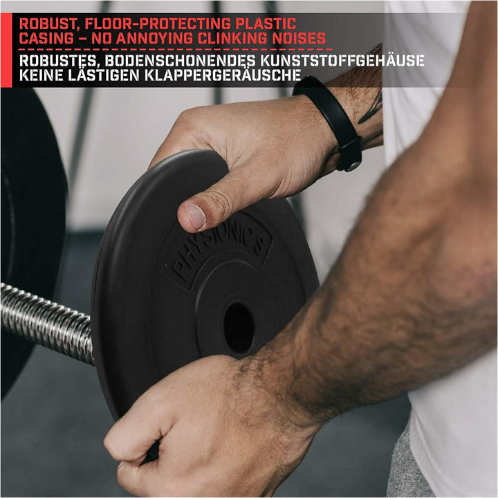 Set discuri din plastic umplute cu cimnet, 2 x 2kg, Physionics - Gorilla Sports Ro