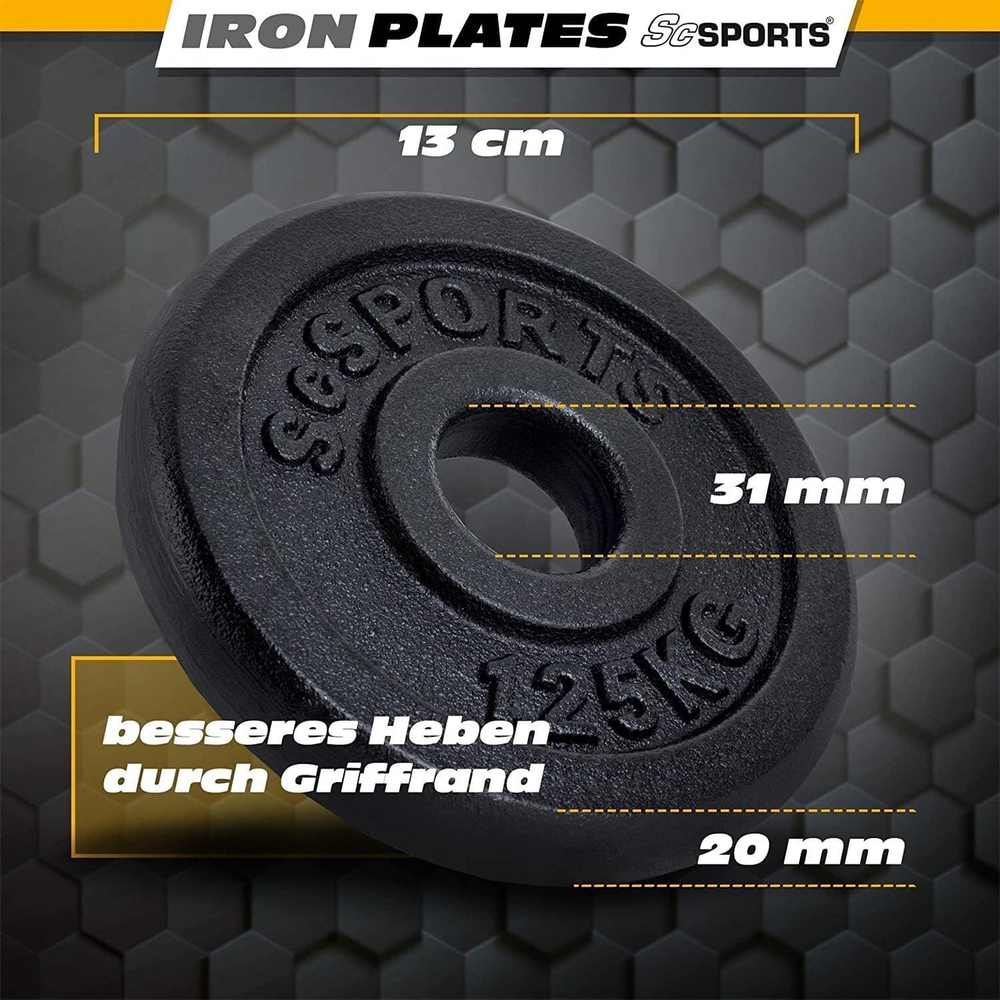 Set de gantere din fontă 70 kg