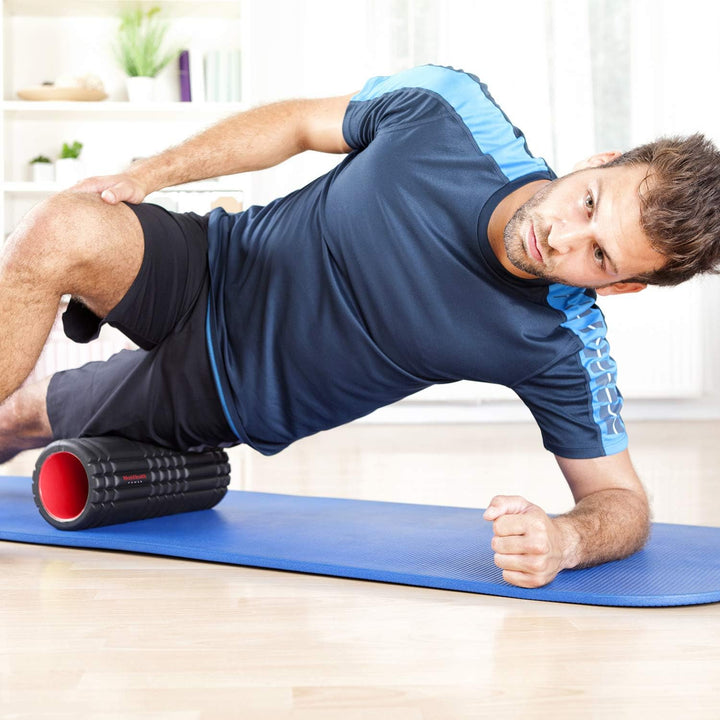 Rolă de masaj pentru relaxarea fasciei – negru, Lukadora