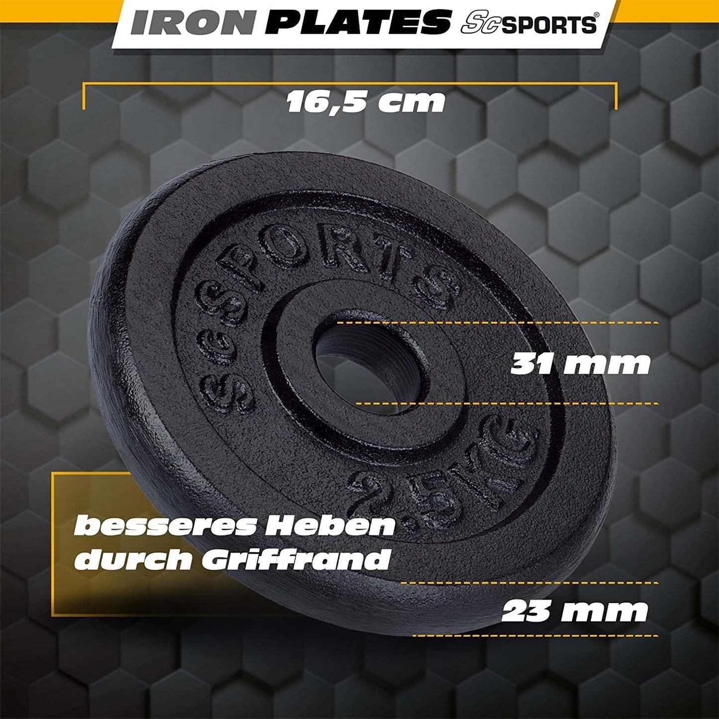 Set de gantere din fontă 70 kg
