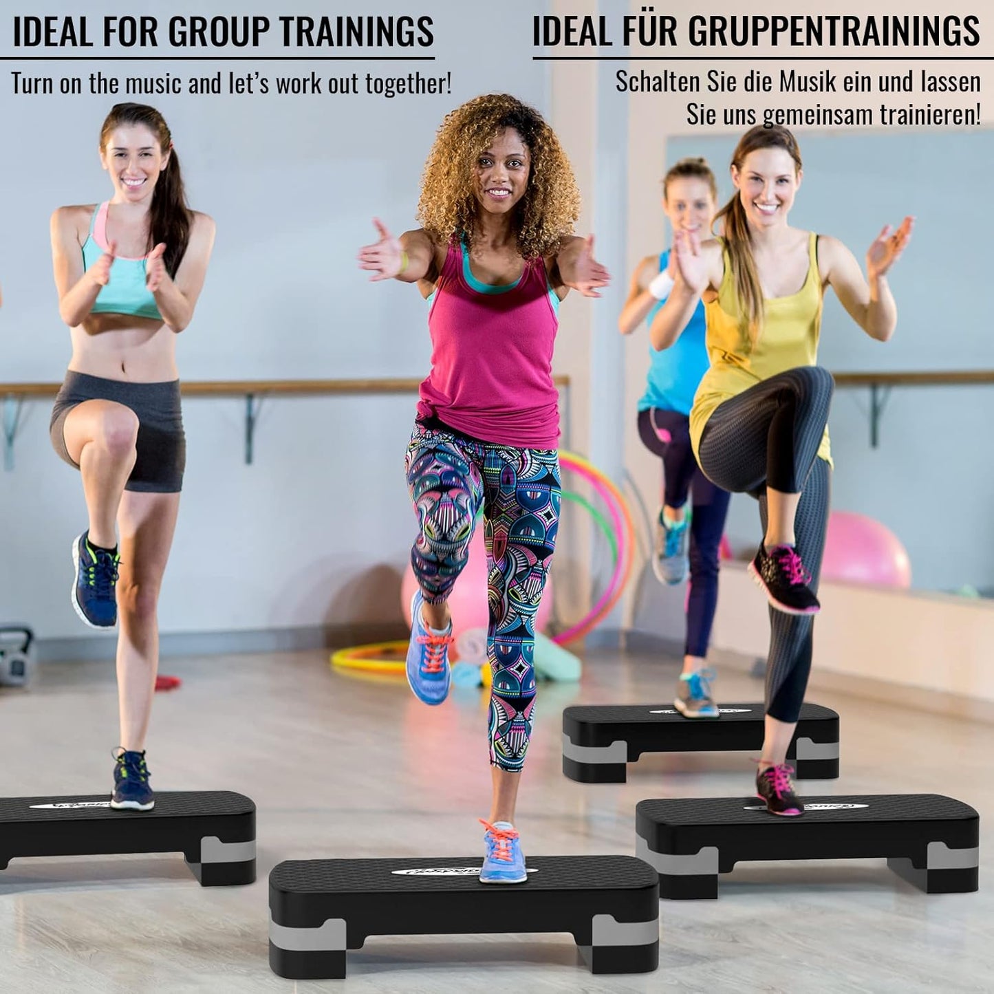 Placă de step Aerobic cu 3 trepte