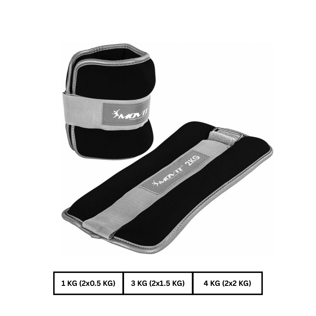 Greutati din neopren pentru incheietura mana/glezna 1 - 4 KG negru MOVIT
