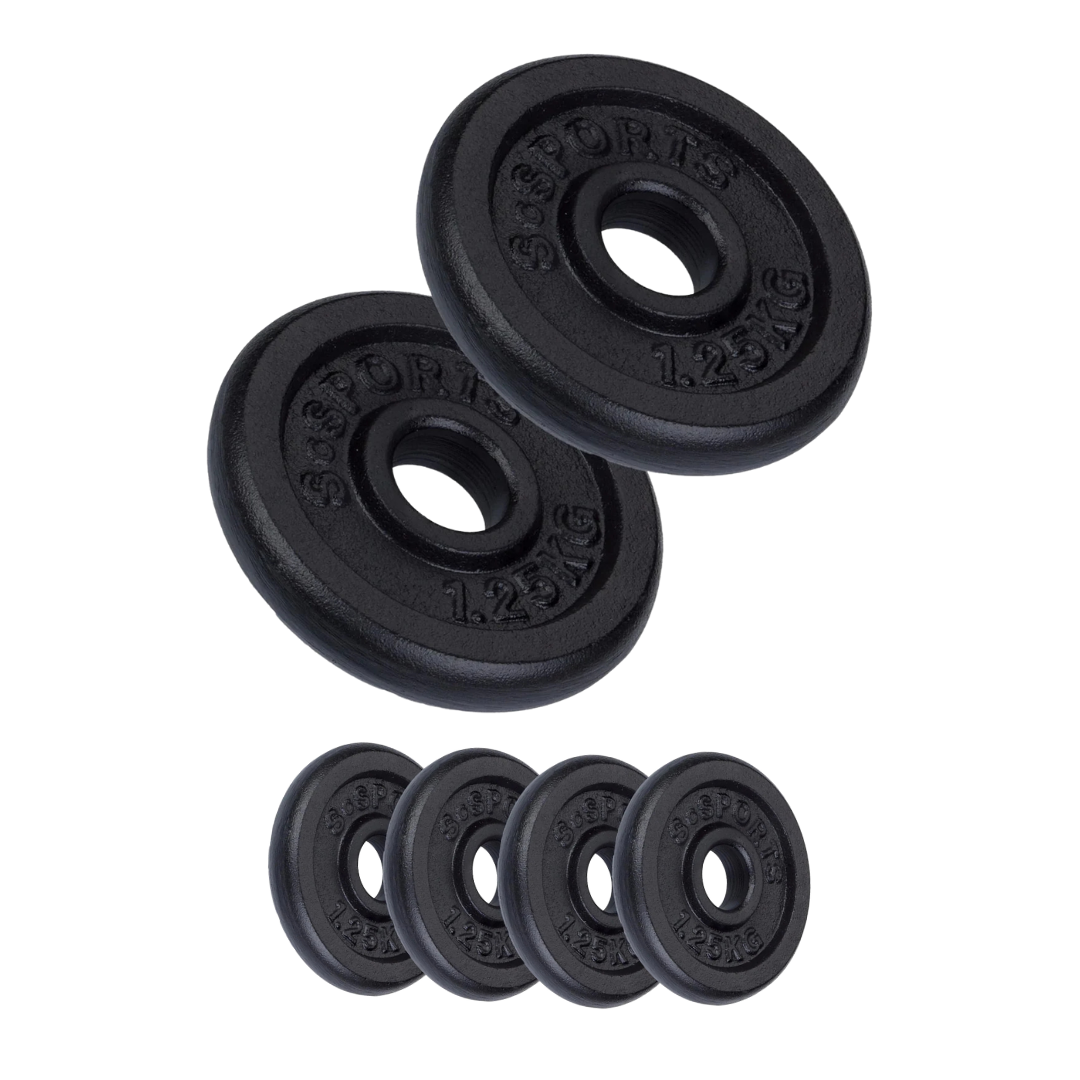 Set de placi de greutate, 2.5-5 KG, 30/31 mm, din fonta, negru ScSports