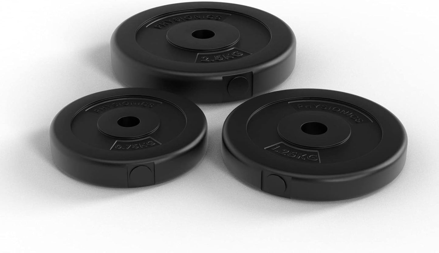 Banca multifunctionala si set de gantere, 30 kg, 2 x15 kg, negru
