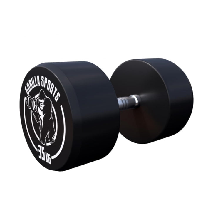 Set complet, gantere fixe, 230 kg + suport negru