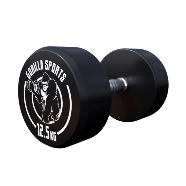 Set complet, gantere fixe, 230 kg + suport negru